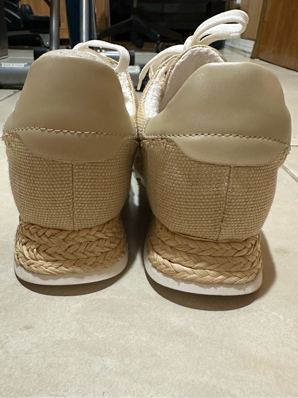 Dolce Vita Tan Canvas Sneakers with White Laces - Picture 4 of 7